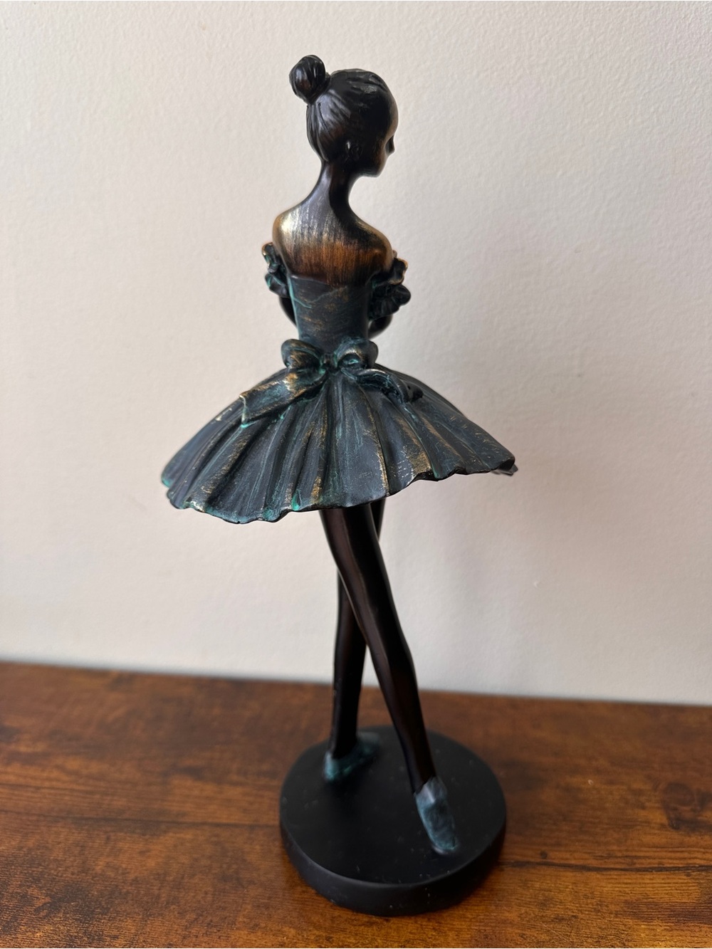 Bronze-Tone Ballerina Statue Decorative Figurine - Elegant Home Art - Picture 6 of 10